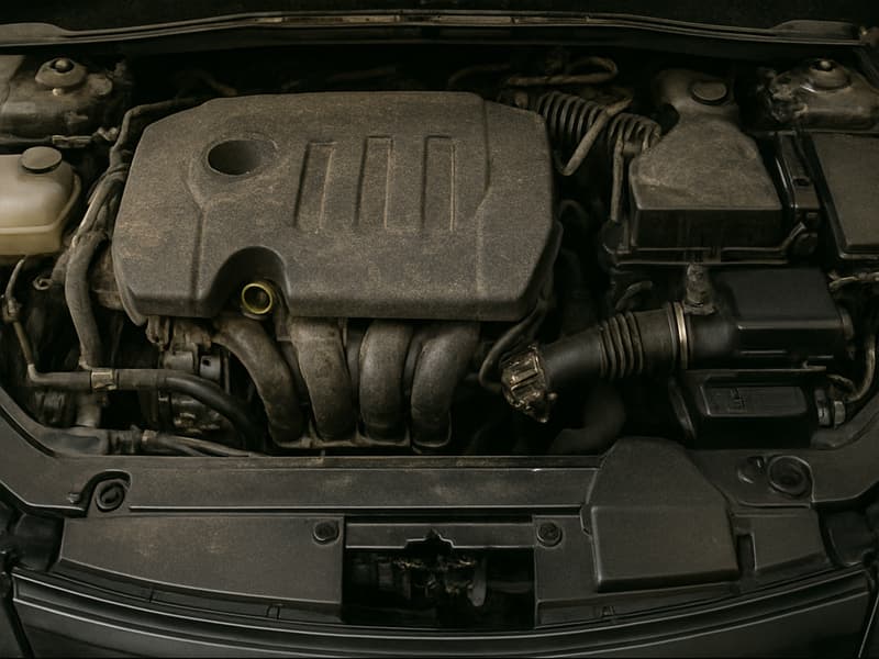 Before: Engine Bay Cleaning
